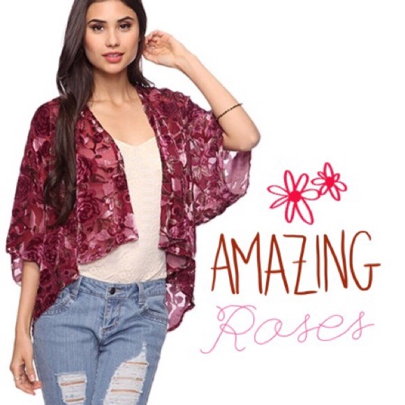 Rose Open Cardigan