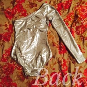 Metallic Silver Leotard