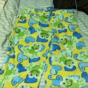 Fuzzy pj pants.