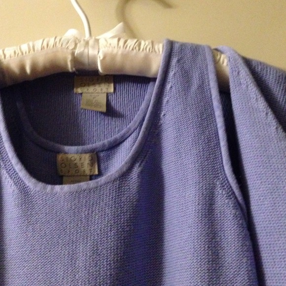 60% rayon & cotton sweater set periwinkle color - Picture 3 of 3