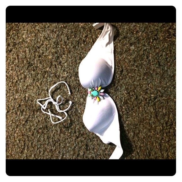 White Victoria secret push up bathing suit