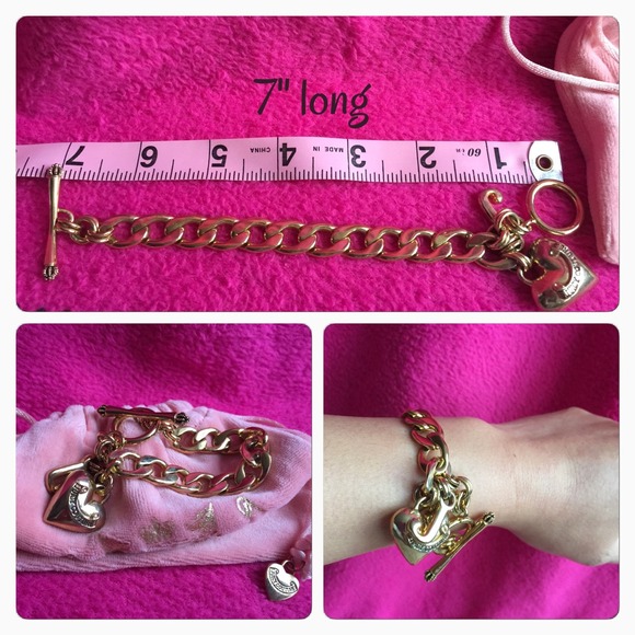 Juicy Couture Gold Bracelet size 7" - Picture 2 of 4
