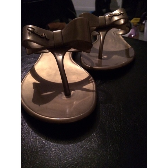 Gold Coach sandals