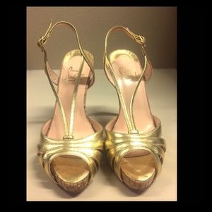 Christian Louboutin Metallic Gold Sandals