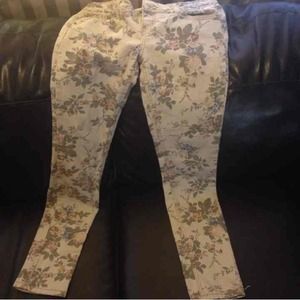 Floral jeans