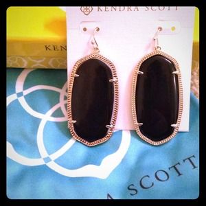 black Danielle Kendra Scott earrings