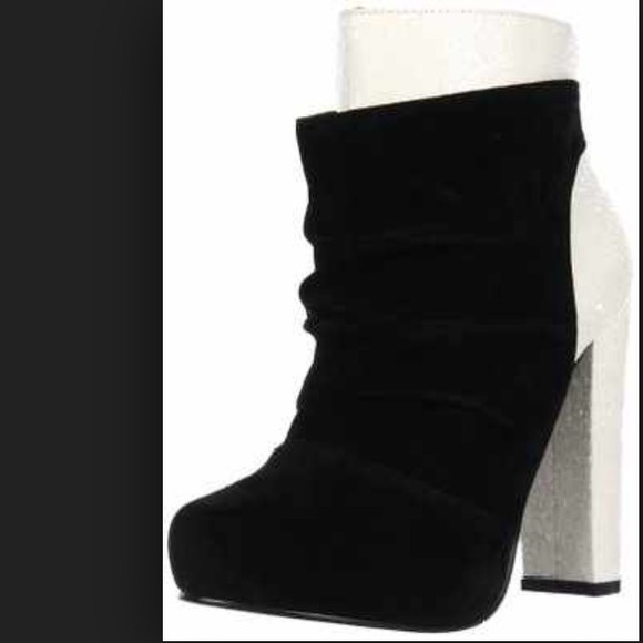 Glitter two toned booties