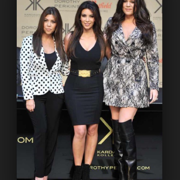 Kardashian kollection polka dot blazer