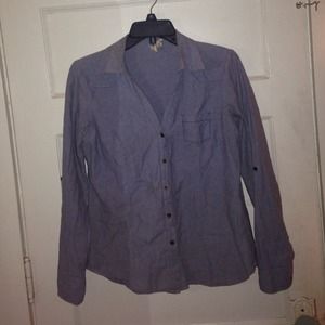 Cotton denim button up