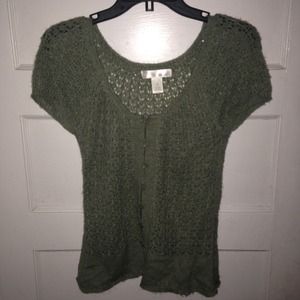 Green cardigan