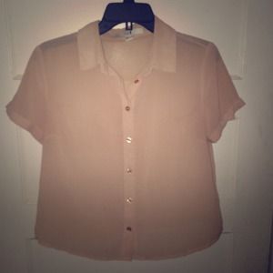 Collared sheer shirt
