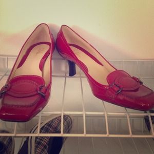 Cole Haan Red Patent Pumps