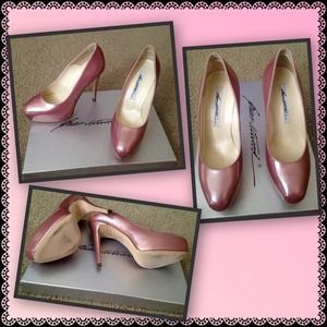 Brian Atwood Rose Gold Maniac Pumps
