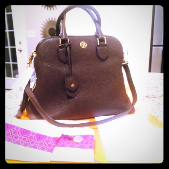Sold Tory Burch Robinson Pebbled Dome Satchel