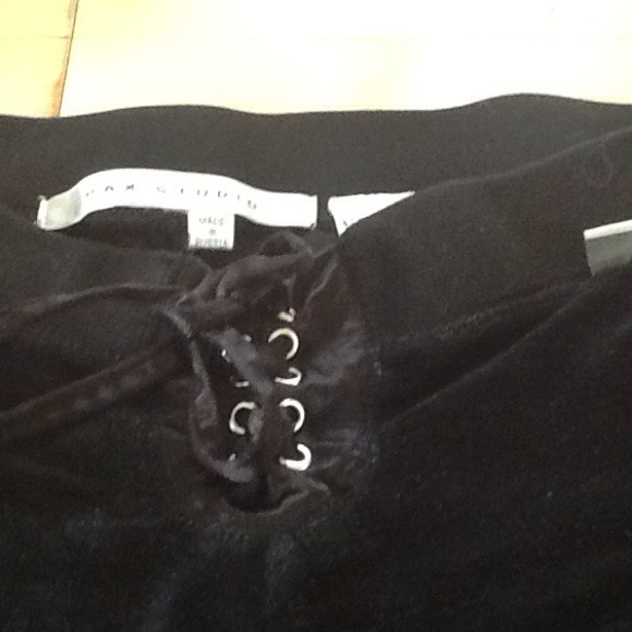 Max Studio black velour lounge set - Picture 2 of 4