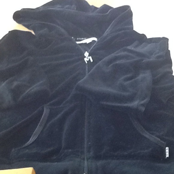 Max Studio black velour lounge set - Picture 3 of 4