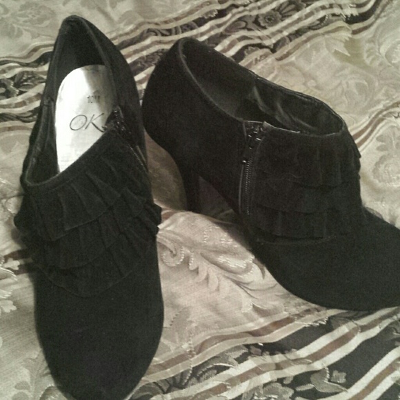 Black high heel boots