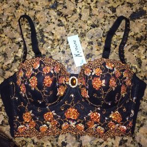 Marciano Guess Jeweled Corset Bra