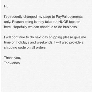 Message from your seller