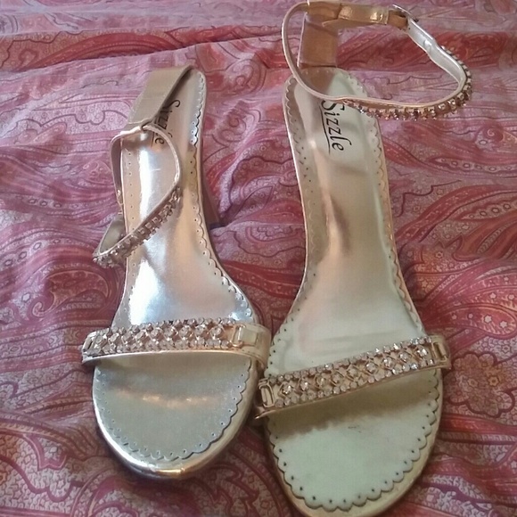 Gold diamond accented dress shoes