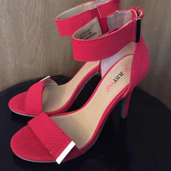 Just Fab Red Strappy Sandals