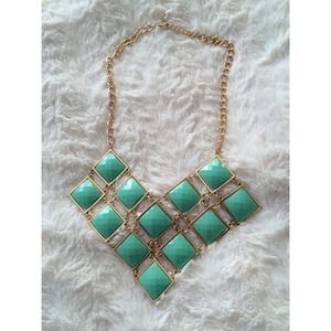 Turquoise Forever 21 statement necklace