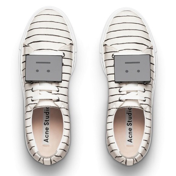 New acne studios Adriana emoji stripe sneakers