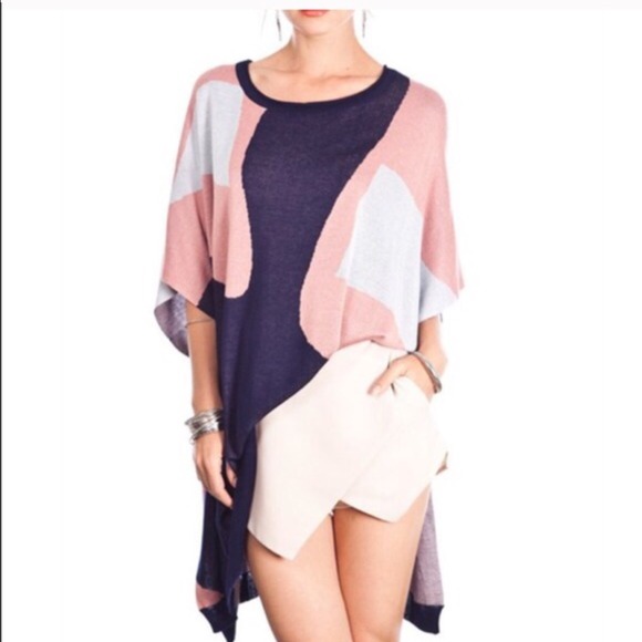 The MELLIE poncho - PINK - Picture 4 of 4