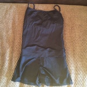 Girls Halter Unitard Black