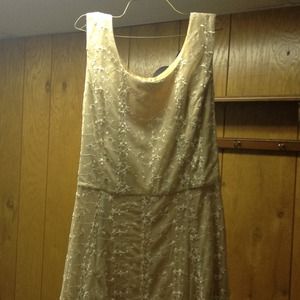 Bohemian inspired tea length semi formal dress