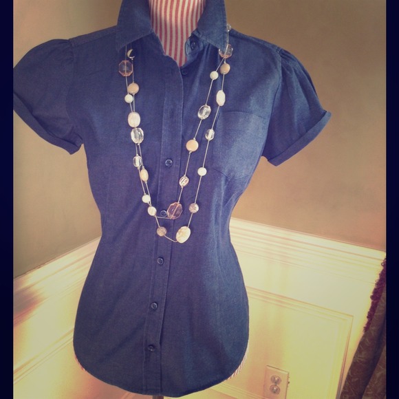 New York & Company Tops - Denim Top