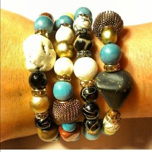 Stack of bracelets designed by me