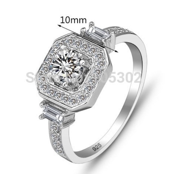 925 sterling silver wedding ring sz 8