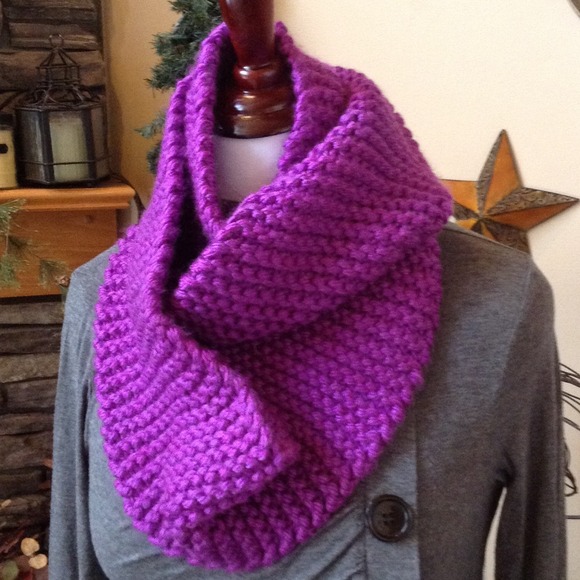 Purple infinity scarf