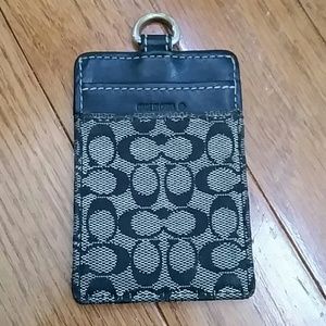 Coach ID/Card holder with lanyard
