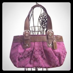 Authentic Classic Burgundy Coach Purse.