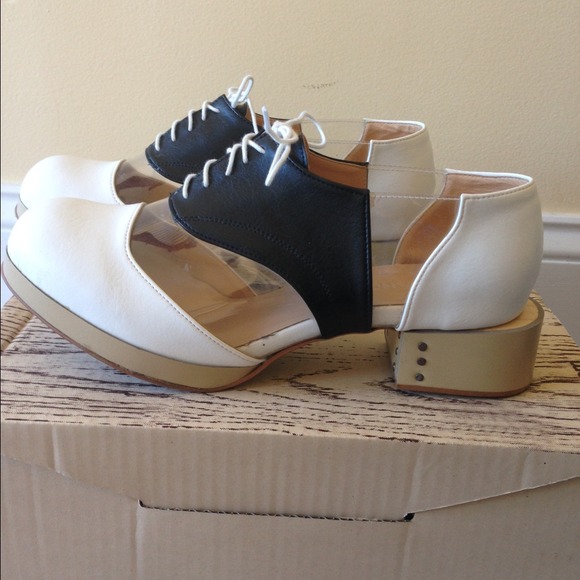 Deandri Shoes - Deandri Archie Oxfords 8 Vegan Black and white