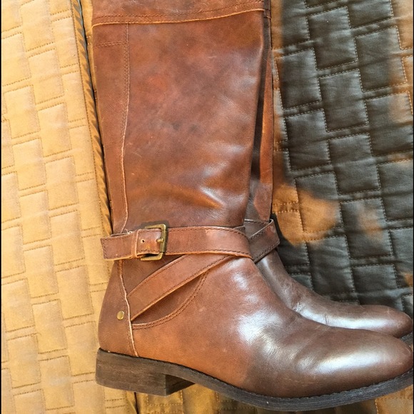 Marc Fisher Brown Leather Riding Boots BNWT
