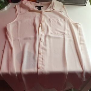 White button up tank top