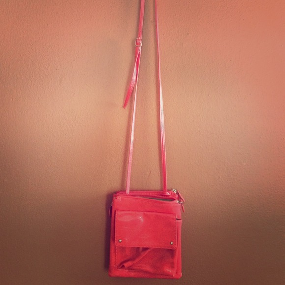 Orange side purse.