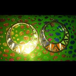 Multi color hoop earrings