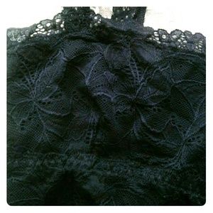 Banana Republic black lace top.