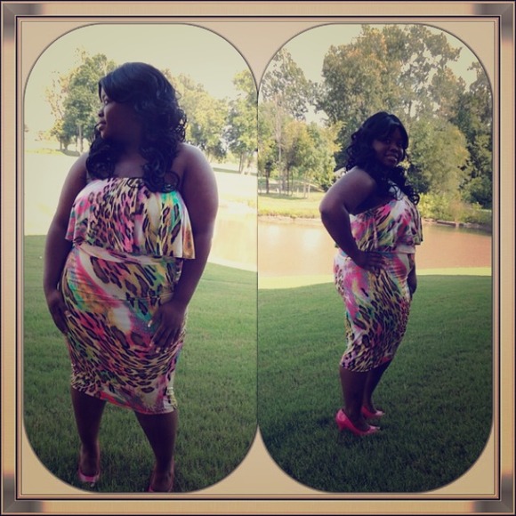 Brand New! 2 PC Multi colored Midi skirt set..