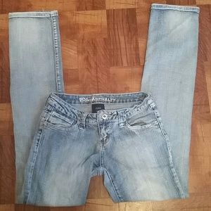 Wet seal jeans brand is blue asphalt