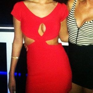 BCBG cut out bandage dress