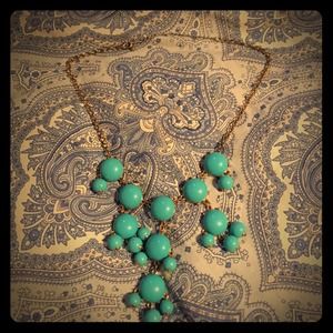 Bright blue bubble necklace