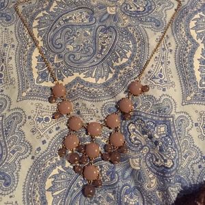 Taupe/mauve bubble necklace