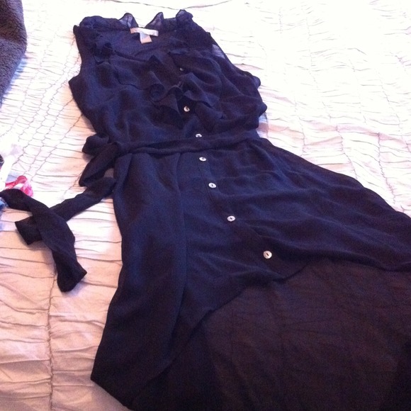 Black high-low dress