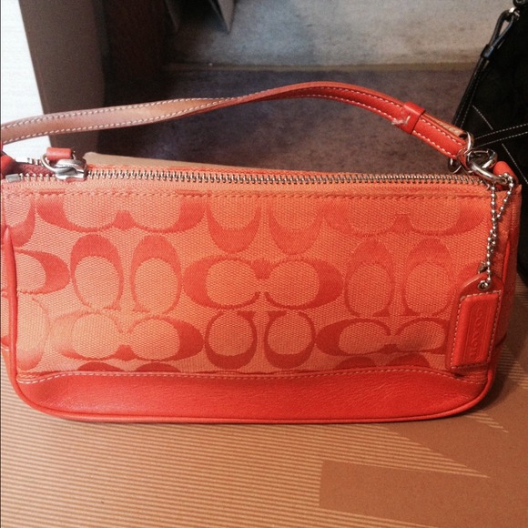 Authentic Orange Coach Handbag
