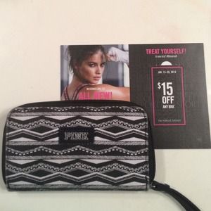 Aztec Victoria's Secret pink wallet